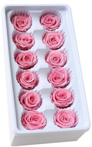 Ipetboom Rose Stabilizzate Scatola da 12 Pezzi Fiori Immortali Conservati, Decorazione per Matrimoni e Casa, Design e Ornamentale