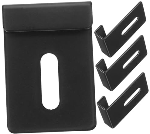 LIFKOME Kit 4 Staffe Per Specchi in Acciaio Inox 304 Morsetti Di Fissaggio, Ganci Da Parete Robusti Per Montaggio Specchi Pesanti, Supporto Multiuso Per Esposizione Piastrelle e Installazione Parete
