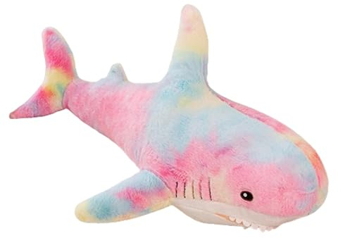 Xiyocadt Hai Kuscheltier, Hai Plüschtier, Shark Plush, Hai Kissen, Kuschelige Spielgefährten für Kinder, Geburtstage und Besondere Anlässe (30CM,Schillernde Farbe)