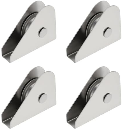 EMSea 4Pcs Flag Pole Pulley Stainless Steel 7x5.2x1.6cm for Flag Raising Lowering