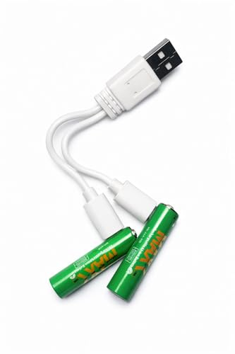 CORE MAXX AAA Rechargeable Batteries 1.5V – Pack of 2 – USB-C Lithium-Ion AAA Batteries, Long-Lasting, High Performance