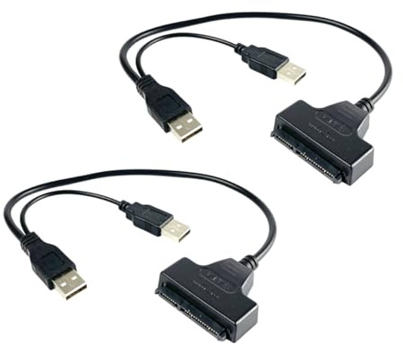 BESPORTBLE Cable Adaptador USB 20 para Disco Duro de 25 Pulgadas Cable de Datos USB a Alimentación Compatible Discos Duros Portátiles de Alta Velocidad