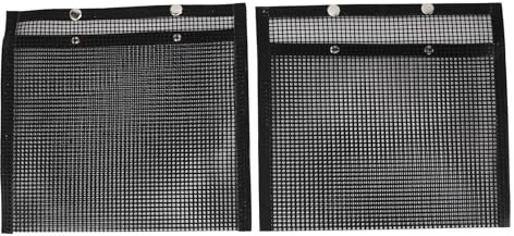 BBQ Mesh Grillpåsar Återanvändbara Värmebeständig Slitstark Glasfiber Grillpåsar för grönsaker Utomhusmatlagning Grillar Picknick Camping 2-pack