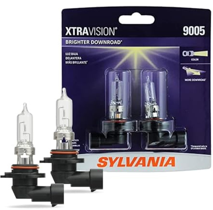 SYLVANIA - 9005 XtraVision - High Performance Halogen Headlight Bulb, High Beam, Low Beam and Fog Replacement Bulb (Contains 2 Bulbs)