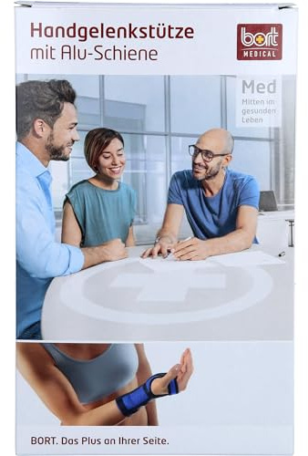 Bort Handgelenkstütze mit Alu-Schiene, rechts small, schwarz