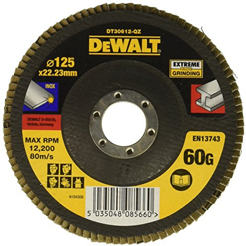 DeWalt Dischi Lamellari Extreme Piatti - Per Superfici Con Angolazione Fino A 15° Ø 125Mm X 60G Extreme