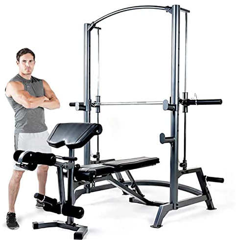 MARCY Sm-1050 Home Gym Smith Machine Hantelbank, grau, M