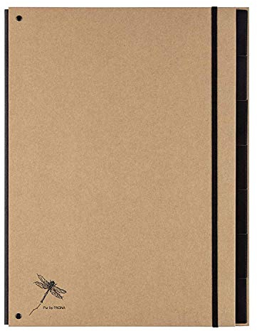 Pagna Pultordner Pur, 7 Fächer, schwarzes Eckspanngummi, Recyclingkarton mit Kraftpapier überzogen (5)