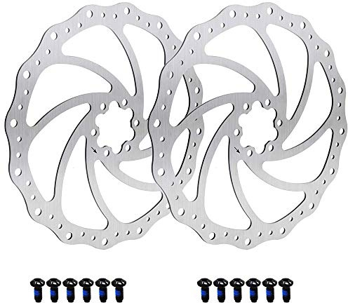 Mirrwin 2 Stück Bremsscheibe Fahrrad, Bremsscheibe 160mm Scheibenbremsen Fahrrad set Racing Fahrrad Bremsscheibe Fahrradscheibenbremse für die Meisten Fahrradstraßen-Mountainbikes mit 12 Schrauben