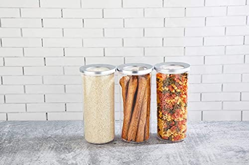 Vip Ahmet VorratsBehälter, Aufbewahrung 3tlg Set 400ml 700ml 1250ml 1750ml Rund (3x1250ml VP-196) Einheitsgröße