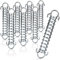 COM-FOUR® 8X Spannfeder mit Doppelhaken - Sprungfeder für Zelt, Markise, Boot, Wohnwagen - Befestigungs-Zubehör - Zugfeder Sonnensegel - Stahlfeder (8 Stück Spannfeder - 16 cm)