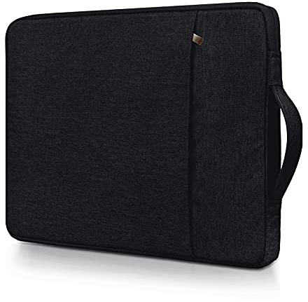 RAINYEAR 16 Zoll Laptop-Hülle aus Polyester mit Fronttasche, Schwarz | Kompatibel mit dem 16-Zoll-MacBook Pro/Max M1, M2, M3, M4, M5 (A2141, A2485, A2780, A2991, A3403, A3186, A3428)