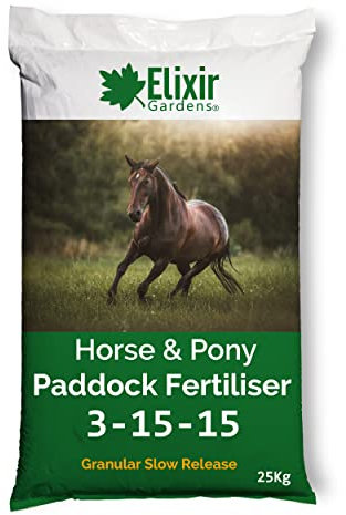 Horse & Pony Paddock Lawn Grass Turf Fertiliser Granular Slow Release | Treats 500sqm, Made for British Climate | 20kg bag