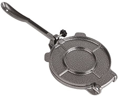 QANYEGN Tortilla Press, 6.5 Zoll Tortilla Presse aus Gusseisen, Mehl Tortilla Presse für Kekse, gegrilltes Fleisch, Kuchen, Patties und Pizza
