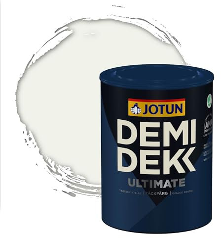 Jotun - Peinture Bois, Lasure Opaque pour Extérieur et Intérieur Satinée - DEMI DEKK CLEAN TECH - RAL 9016 - Blanc Signalisation - 0,75L