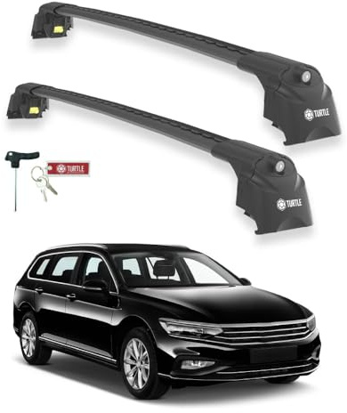 TURTLE kompatibel mit Volkswagen Passat Variant (B8) 2015-2024 Air2 Dachträger | SCHWARZ