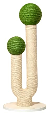 Katzenkratzbaum, 45,3 Zoll, Kaktus-Katzenkratzer, Kätzchen-Kratzbaum mit natürlichem Juteseil for Katzen im Innenbereich, Krallenkratzer, Kratzbaum for kleine Kätzchen (Grey : Green)
