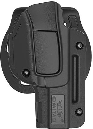 G17 Paddelholster, OWB Polymer Holster für Glock 17 22 31 Gen 1-5, Offener Trageholster Outdoor Gürtel Level II Retention Taktische Pistolenholster Rechte Hand