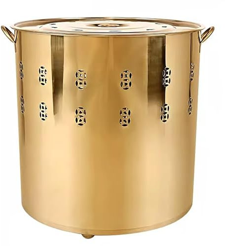 Brasero Exterior Jardin, para Uso en Altar, Cubo de Sacrificio, Jaula de Fuego de Acero, Uso Ritual, Tazón de Decoración(XXL)