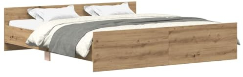 vidaXL Bettgestell ohne Matratze Artisan-Eiche 180x200cm Holzwerkstoff