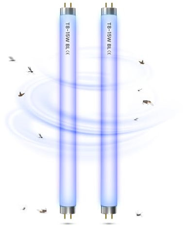BrightArk FSL BL T8 F15W Tubo di Ricambio per Zanzariera Elettrica, Lampadina Antizanzare UV 17in Lampade di Ricambio per Lampada Antizanzare/Zanzare Elettrico, 2-Pack