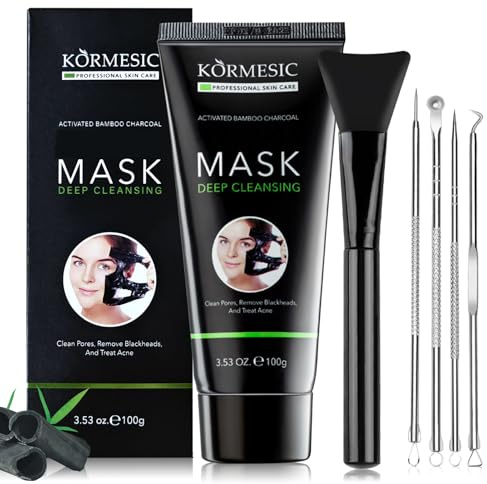 Mascarilla Peel Off Mascarilla,Reducir los puntos negros,Mascarilla de Limpieza Profunda Para Rostro y Nariz, Limpieza de Poros con Removedor de Acné y Cepillo