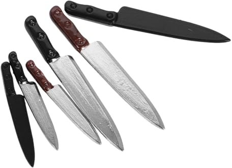 CLISPEED 6pièces Ustensiles De Cuisine Miniatures Modèle De Couteaux pour Maison De Poupée Décoration Réaliste pour De Cuisine Miniature