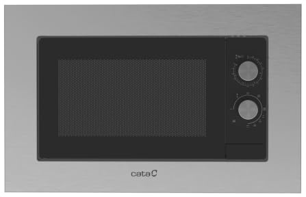 Microondas de Encastre Cata MC B200 MM X, 20 Litros, 60cm, Grill, 6 Niveles de Potencia, Acero Inoxidable Gris