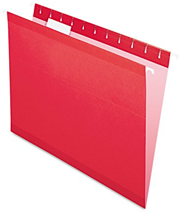 Pendaflex 415215RED Hängemappe, 1/5 Tabenschnitt, Buchstabe, 25/Bx, rot