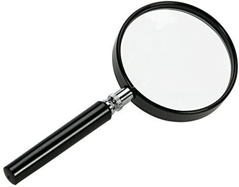 Safe 9540 Stiellupe – Klassische Handlupe mit 3-facher Vergrößerung, Echtglas-Linse (75 mm Ø) & Metalleinfassung – Ideal für Lesen, Sammeln & Detailarbeiten