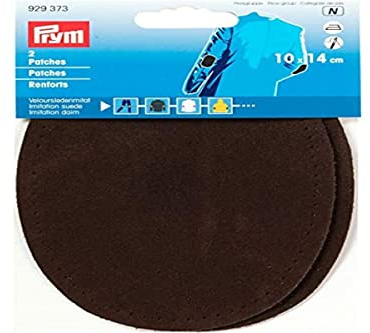 Prym 929373 Patches Velourslederimitat (bügeln) 10 x 14 cm Dunkelbraun