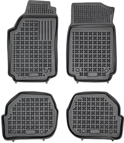 REZAW - PLAST Antirutschmatten Auto fußmatten passt für Audi 100 C3 1982–1991 Kompletter Schutz für Ihr Auto bei Allen Wetterbedingungen mit perfekt passenden Anti rutsch gummimatten