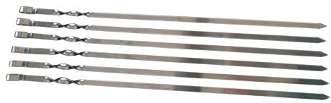 Grillspieße, 6 Stück, 60 cm (2,5 mm Extra Dicke)