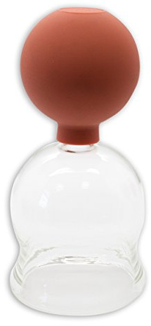 Schröpfglas | mit Saugball | und Olive | Schröpfset | Feuer Schröpfen | Qualitätsglas (ca. 6,5cm)