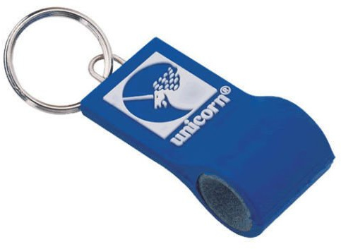 Rubberised Blue Unicorn Jiffy Keyring Dart Sharpener stone