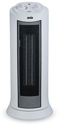 ANSIO Electric Portable Tower Heater 2000W - 70° Oscillating PTC Ceramic Space Heater with 2 Heat Settings, Adjustable Thermostat and Safety Cut-Off
