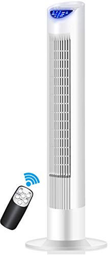 Ventilateur Climatiseur Portable Quiet Tour Colonne Climatisation Silencieux De Puissant Et Ultra Avec 2 Modes 3 Vitesses (Blanc,Contrôle à distance)