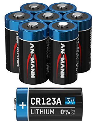 ANSMANN CR123A 3V Lithium Batterie, 8 Stück, 1500mAh, Einwegbatterie für Alarmsysteme Spielzeug Taschenlampen Kamerablitz, Rundzelle, leistungsstark