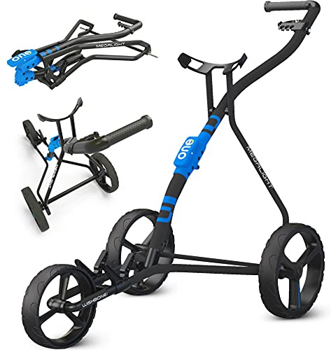 Carrello da golf – Carrello da golf a 3 ruote Push-Pull (Wishbone ONE Megalight 3) Blu