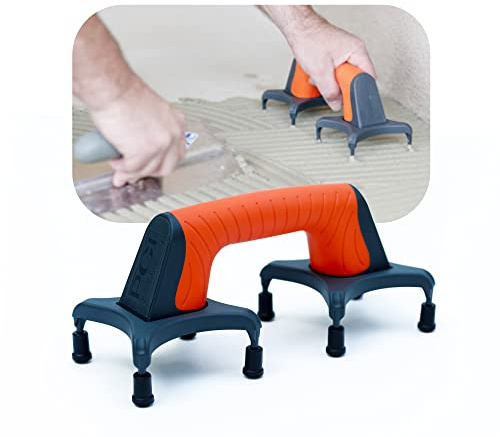 EasyLean Trowel Support Tool, Proudly Made-in-the-USA, Handy Hand Tool for Flooring, Drywall, Cement, and Adhesive Application, Support Tool for Floor Installers with Anti-Slip Spare Feet.
