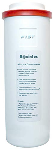I.O.S. Umkehrosmose Osmose 5-stufen Plug-In Filtersystem 2,5l/min Direktabnahme | Gegen Kalk - Chlor - Geschmacks & Geruchsstoffe | 100% reinstes Trinkwasser | Ersatzfilterkartusche