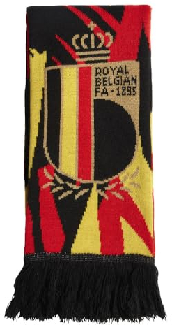 adidas Sciarpa unisex per adulti della Coppa del Mondo di calcio, Nero/Oro audace/Rosso (Belgio), Taglia unica