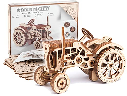 Wooden.City Kit Modello In Legno Per Costruire - Trattore - Meccanico - Compleanno Per Adolescenti E Adulti - Puzzle 3D Giocattolo Fai Da Te - Taglio Laser