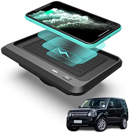 Breadom Wireless Car Charger 10W Qi Fast Charging 3 Coils Phone Charger Pad for Land Rover Discovery Sport 2020 2019 2018 2017 2016 2015 Center Console Accessory Panel for iPhone Samsung