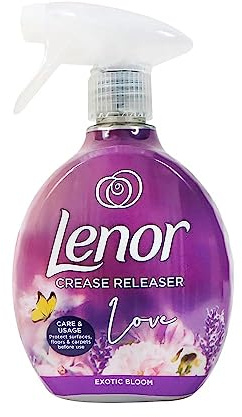 Lenor Crease Releaser Exotic Bloom & Moonlight Lily Fabric Spray - Removes Creases, Freshens Fabrics, Reduces Static & Eliminates Odours Ideal for Clothing and Bedding - 500ml