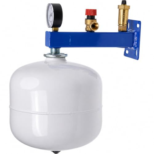 Aqbau® Set Membran Ausdehnungsgefäß 24 Liter mit Sicherheitsgruppe für Trinkwasser Druckausgleichsbehälter Ausgleichsbehälter Weiss Druckbehälter Membran Für geschlossene Kreislauf