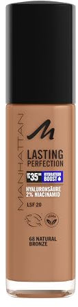 Manhattan Lasting Perfection 35 HR Make-up, ultra-langanhaltendes Flüssig-Make-up, Fb. 68, Natural Bronze