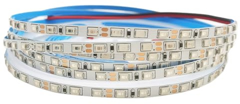 Vrabocry 12V LED Streifen Blau, 5M LED Strip Selbstklebend 460nm, SMD 2835 Schmal 4mm Breit 120LED/M IP20 DIY Lichtband für Innen Heim Küche Deko,Nicht Netzteil