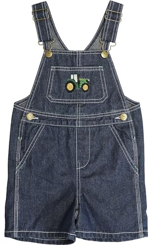 John Deere Bavaglino in denim da ragazzo, Pantaloncini in denim, 3 anni