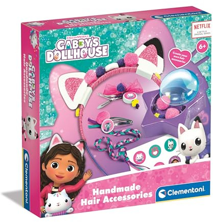 Clementoni Gabby 's Dollhouse Hair Accessories Set | zum Erstellen von Haarreifen - Dekoration für Mädchen - Haar-Accessoires Spiel ab 6 Jahre 18800